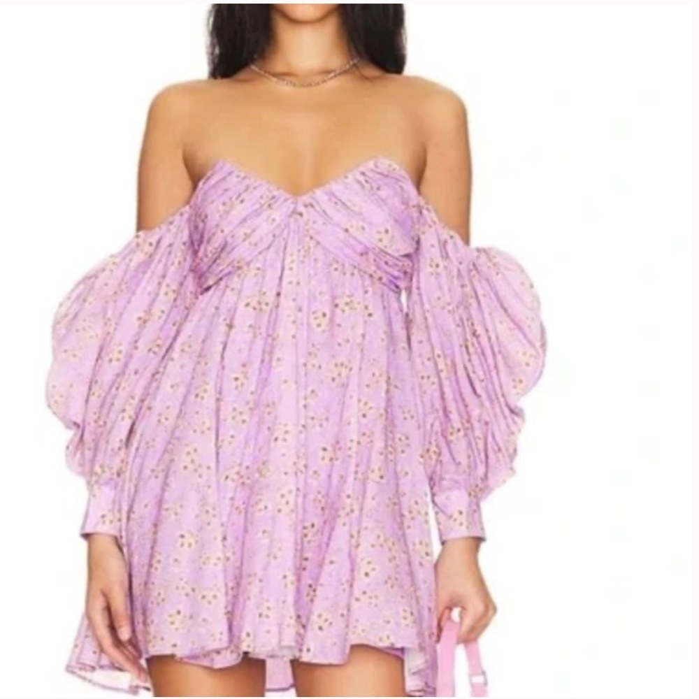 NWT Bardot Lani Floral Mini Dress in Lilac Mist